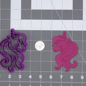 Black Unicorn Head Cookie Cutter Cookie Silhouette Fantasy Animal Face Baking Tool for Kids Party Favors Magical Birthday Cookies Dough Fondant Crafts and Fairytale Cake Decorations