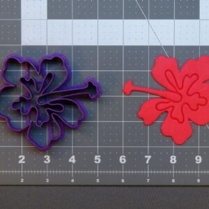 Black Hibiscus 266-B660 Cookie Cutter for Tropical Flower Shaped Cookies Summer Luau Party Baking Tool Fondant Clay Cutter for Hawaiian Theme Crafts Beach Wedding and Gifts
