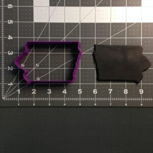 Iowa State Black Cookie Cookie Cutter for india Map Theme Cookies Geography Party Baking Supplies Educational Crafts Travel Events Fondant Clay Art Projects Kitchen Baking Tool