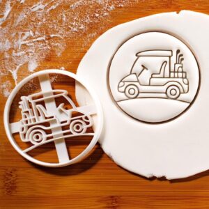 Golf Cart Design 1 cookie cutter baking biscuits featuring classic golf cart shape ideal golf-themed parties birthday celebrations sports events creative baking tools for golf (ONLY DESIGN 1)