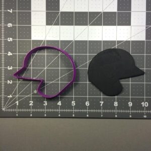 Black Batting Helmet 101 Cookie Cutter Cookie India Made Sports Theme Baking Mold for Baseball Party Favors Cookie Decorating Tool for Birthdays Team Celebrations Clay and Fondant