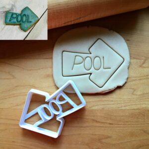 Pool Sign Cookie Cookie Cutter for Summer Party Baking and Poolside Treats, Made in India, Fun Design for Swim Events, Birthdays, and Themed Desserts