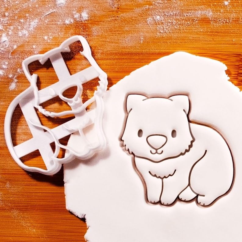 Cookie Kawaii Wombat Cookie Cutter Biscuit Mold for Cute Marsupial Themed Baking Australian Wildlife Baby Shower Zoo Event Animal Party Fondant Clay Crafts and Gifts