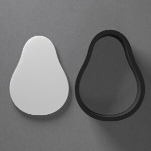Avocado Fruit Shaped Polymer Clay Cutter with Sharp Tapered Edge for Precise Cutting, Jewelry and Earring Tool for Mini Studs and Pendant Sets, Versatile Cookie Cutter for Crafting