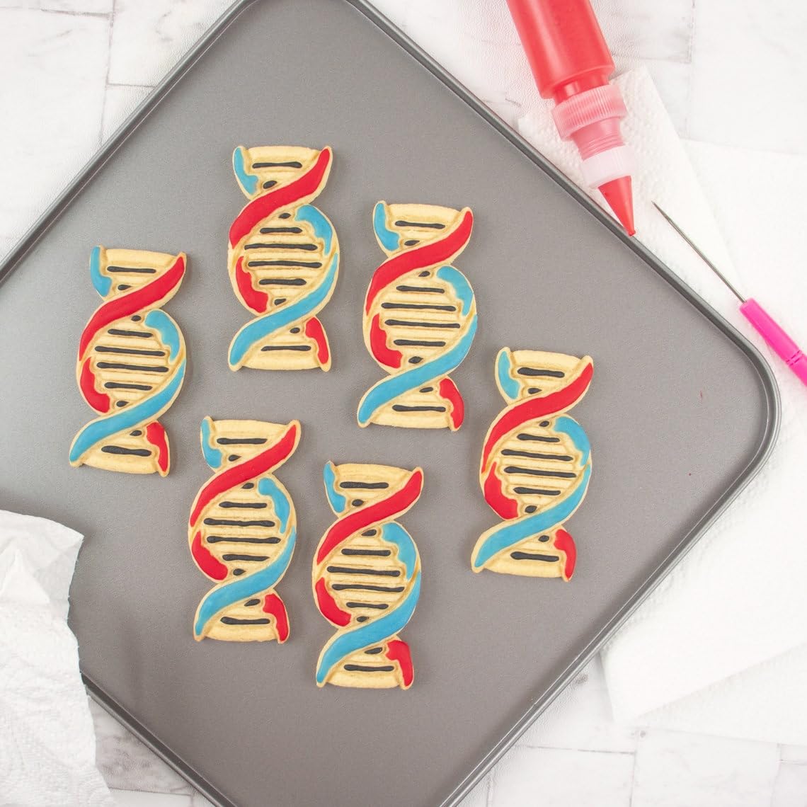 DNA Cookie Cutter Cookie for Genetics Microbiology Cell Cycle Laboratory Science Baking Tool Chromosome Biology Molecular Deoxyribonucleic Acid Educational Cookies India (ONLY DNA) - Image 2