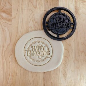 Happy Thanksgiving Detailed Cookie Cutter India Cookie Mold for Shaping Festive Turkey, Pumpkin, and Harvest-Themed Cookies Fondant Clay Decorations Perfect for Holiday Baking