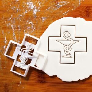 Pharmacy Logo Symbol Cookie Cutter Apothecary Biscuit Cutter Medical Chemist Drugs Medicine Design Cookie Mold Gifts Medical Students Health Professionals Medical Gifts (ONLY PHARMACY LOGO)