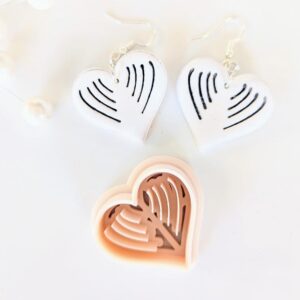 Beating Heart Clay Earring Cutter for Valentine Jewelry Making Polymer Clay Heart Cutter for DIY Earrings Handmade Clay Jewelry Craft Projects Accessories and Romantic Gift Creations