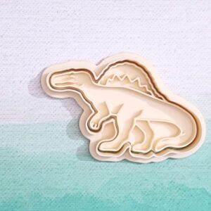 Spinosaurus Cookie Cutter Set for Dinosaur Theme Baking Prehistoric Dino Shape Biscuit Pastry Fondant Sugar Paste Cutters for Kids Birthday Party Homemade Cookies and Cake Decoration