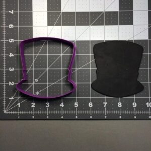 Black Hat 102 Cookie Cutter for Party Costume Theme Baking Tool Hat Shaped Biscuit Cutter for Kids Birthday Cookies Fondant Clay Craft Supplies Dress-Up Celebration Baking Tool