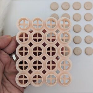 Round Stud Slab Earring Multi-Cutter Tool for Polymer Clay Jewelry Making Set of 20 Clay Earring Cutters for DIY Stud Designs Efficient Multi-Cut Tool for Handmade Clay Accessory