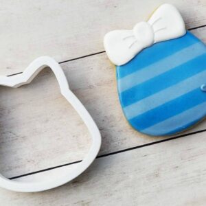 Cookie Bow Tie Bib Cookie Cutter for Baby Shower Baking Biscuits Cake Fondant Decorations Suitable Size Durable Mold Made in India for Baby Boy Celebrations, Newborn Events, Craft