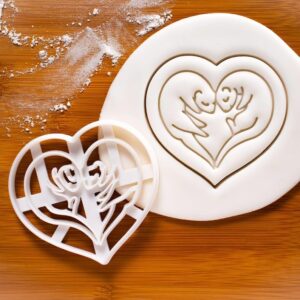 Ferret Love Cookie Cookie Cutter Biscuit Cutter Cute Mustela Putorius Furo Mustelidae Mammal Small Furry Animal Couple Design Birthday Party Baking Tool for Animal Lovers (ONLY Love)