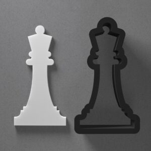 Queen Chess Piece Shape Polymer Clay Cutter Earring Jewelry Tool for Mini Studs Dangle Pendants and Cookie Dough Shaping with Sharp Tapered Edge for Board Game Strategy Theme DIY Craft