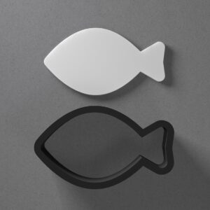 Fish Shape Polymer Clay Cutter with Sharp Tapered Edge for Clean Cutting, Jewelry and Earring Tool for Mini Studs and Pendant Sets, Cookie Cutter for Marine and Ocean-Themed Crafts in
