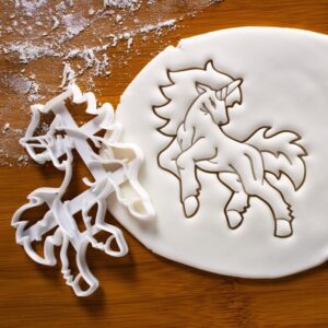 Realistic Unicorn Cookie Cutter Elegant Biscuit Cutter Whimsical Shabby Chic Rainbow Horn Design for Birthday Parties Tea Parties Fancy Baking Tool Unique One of a Kind