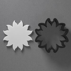 Sun Star Starburst Shaped Polymer Clay Cutter with Sharp Tapered Edge for Clean Cutting, Jewelry and Earring Tool for Mini Studs and Pendant Sets, Versatile Cookie Cutter for Crafting