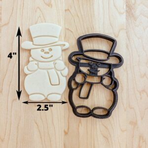 Snowman Detailed Christmas Cookie Cutter Cookie for Holiday Baking, Fondant or Clay Cutter for Festive Treats, Winter Cookie Mold, Snowman Decoration, Made in India