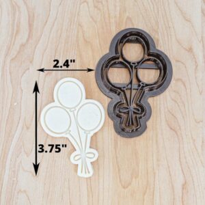 Party Balloon Bundle Cookie Cookie Cutter and Stamp for Birthday Baking, Festive Fondant Decorations, and Clay Crafts Detailed Balloon Design for Celebration Projects in India