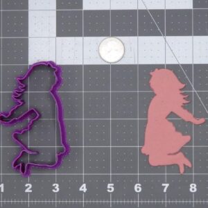 Black Kid Jumping Body 266-I057 Cookie Cutter Silhouette Cookie Jump Pose Shape for Sports Theme Cookies Crafts Clay Projects India Made for School Events Birthdays Activities