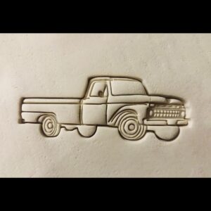 1965 Ford F100 Classic Truck Black Cookie Cookie Cutter for Vintage Pickup Shaped Cookies Perfect for Retro Car Enthusiasts Auto Shows Truck Themed Birthdays and Collector Baking Gifts