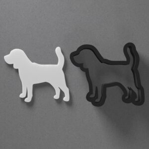 Beagle Dog Breed Shape Polymer Clay Cutter With Sharp Tapered Edge Jewelry Earring Making Tool For Mini Studs Pendant Set Clay Mold Cookie Cutter For Pet Animal Dog Lover Craft Projects