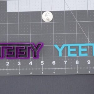Black Yeet Cookie Cutter Cookie Silhouette Funny Meme Phrase Shape for Baking Trendy Slang Cookies Party Treats Teen Birthday Favor Decoration Tool for Dough and Fondant Use