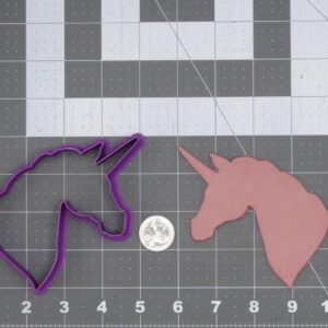 Black Unicorn Head 266-L997 Cookie Cutter Cookie Fantasy Animal Shape Mold for Birthday Cookies Cake Decorations Magical Party Supplies Fondant Crafts Baking and Kids Activities