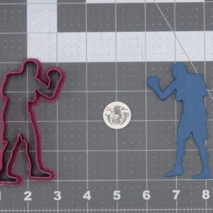 Black Boxer Body Cookie Cutter Silhouette Cookie for Sports Theme Baking Fitness Gym Party Cookies MMA Athlete Cupcake Toppers Fondant Decoration Karate Martial Arts Craft DIY Tool