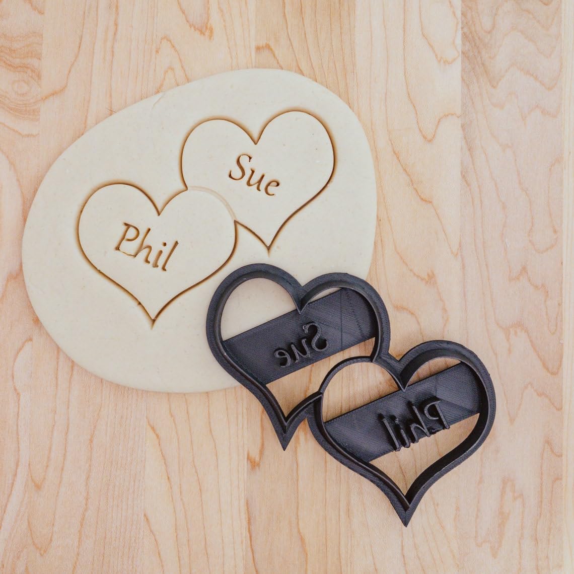 Double Heart Cookie Custom Cookie Cutter for Wedding, Valentine, Engagement, and Love-Themed Cookie Decorations – Perfect for DIY Party Favors, Baking, and Craft Projects in India - Image 2