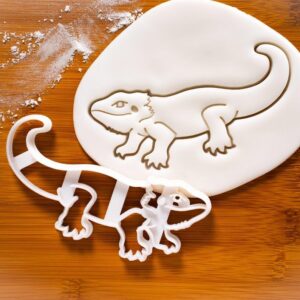 Pogona Body Cookie Cookie Cutter Biscuit Cutters Bakers Bearded Dragon agamid Lizard Reptile vitticeps Animal Beardie Veterinary Tool Cold Blooded pet Lover Gift Baking Accessory (ONLY Body)