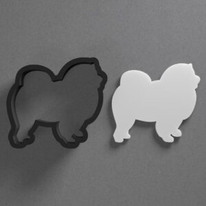 Chow Chow Dog Breed Face Shape Polymer Clay Cutter Earring Jewelry Tool for Mini Studs Dangle Pendants and Cookie Dough Shaping with Sharp Tapered Edge for Pet Theme DIY Craft Projects
