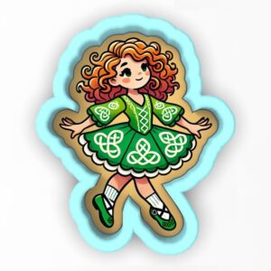 Black Celtic Dancer Cookie Cutter Stamp Stencil Baking Tool for Irish Dance, Celtic, and St. Patrick�s Day Theme Cookies Fondant Pastry Biscuits Sandwiches Desserts Party Snacks Baking