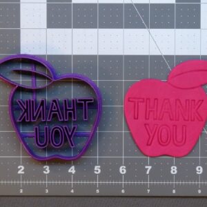 Black Teacher Thank You 266-B737 Cookie Cutter for Appreciation Gifts School Event Baking Tool Custom Thank You Cookies for Teachers Farewell Party Fondant Cutter and Craft Use