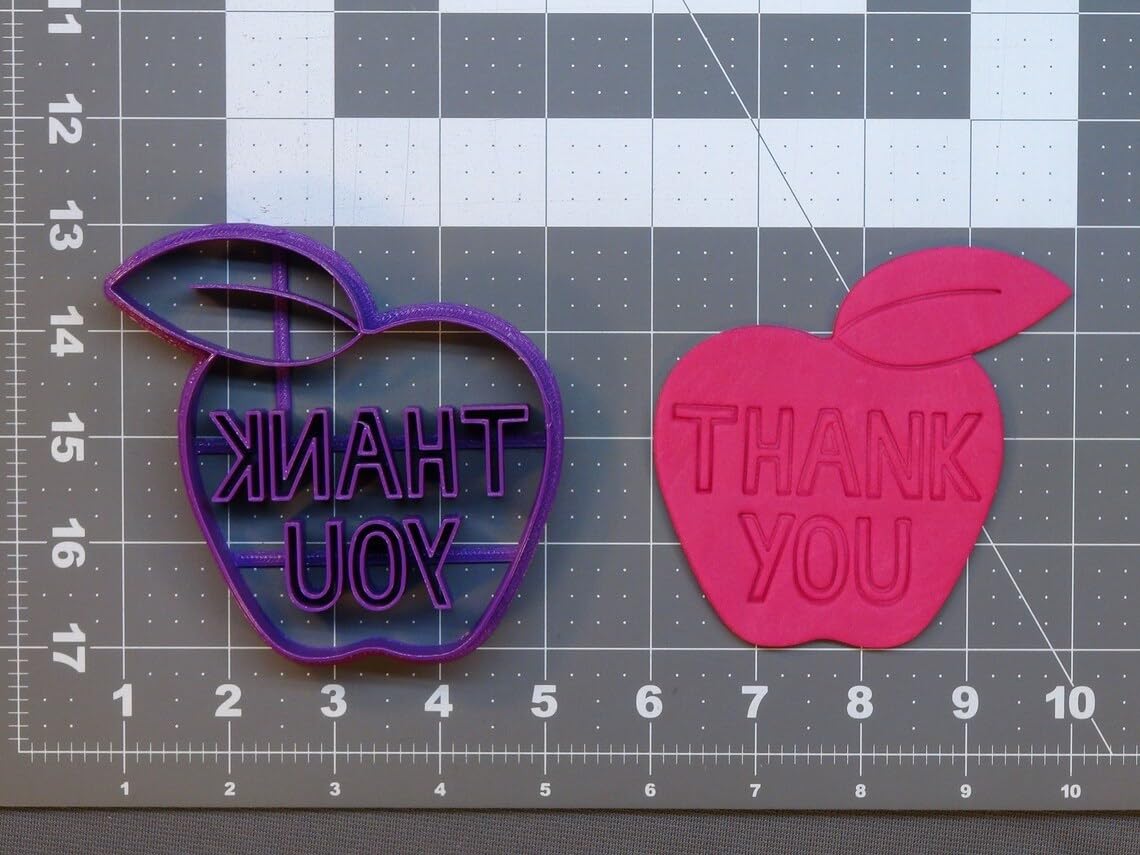 Black Teacher Thank You 266-B737 Cookie Cutter for Appreciation Gifts School Event Baking Tool Custom Thank You Cookies for Teachers Farewell Party Fondant Cutter and Craft Use