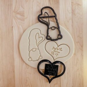 Gnome Valentines Cookie Cookie Cutter Set (Thin Gnome) for Romantic Cookie Decorations – Perfect for Valentines Day Treats, Craft Projects, and DIY Gifts in India