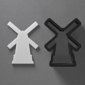 Windmill India Cookie Clay Cutter with Sharp Tapered Edge for Polymer Clay Earrings Studs Pendant Jewelry Making Mini Cookie Fondant Pastry Cake Decorating and DIY Craft Tool