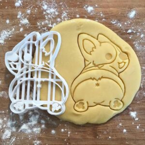 Corgi Butt Cookie Cutter Black | Pembroke Welsh Corgi Cookie Cutter | Fondant Clay Cutter | Dog Lover Gift | Dog Mom Gift | Dog Party Favor | Corgi Gifts | Dog Biscuits