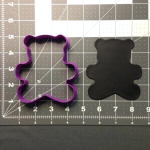 Black Cookie Teddy Bear 102 Cookie Cutter for Baking Cookies Fondant Biscuits Sandwiches Pancakes Cupcake Toppers Baby Shower Birthday Party Decorations Crafts and Cute Bear Shape