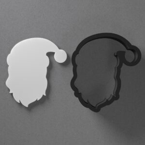 Christmas Santa Claus Face Shape Cookie Polymer Clay Cutter With Sharp Tapered Edge Earring Making Tool For DIY Jewelry Pendant Studs Holiday Cookie Cutter For Clay Art Craft