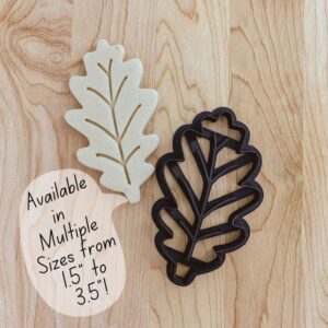 Oak Leaf Detailed Fall Thanksgiving Cookie Fondant Clay Cutter India Cookie Autumn Leaf Shape for Baking, Cake Decorating, Clay Crafts, Pottery, Ceramics, Polymer Projects,