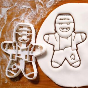 Frankenstein Gingerbread Cookie Cutter for Halloween Christmas Gothic Monster Cookies Biscuit Fondant Clay Cutter for Spooky Cute Holiday Baking Party Favors Creepy Themed Decorations