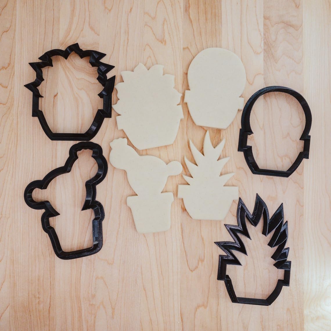 Succulent Cactus Plant Lover Plant Mom Cookie Cutter Set India Cookie Mold with 4 Unique Shapes for Baking Fondant Clay Decorations Perfect for Gardeners and Plant Enthusiast Gifts - Image 3