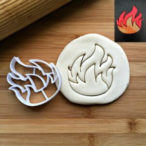 Cookie Flame of Fire Cookie Cutter for Campfire, Firefighter, Bonfire, Biscuit, Fondant, Sugar Craft, Clay Modeling, Cupcake Decoration, Themed Crafts and Treats, Made in India