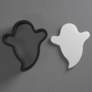 Halloween Ghost Shape Cookie Polymer Clay Cutter With Sharp Tapered Edge Earring Making Tool For DIY Jewelry Pendant Studs Spooky Cookie Cutter For Clay Art Craft Decoration Projects