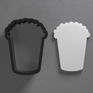 Popcorn Pop Corn Polymer Clay Cutter Sharp Tapered Edge Clay Earring Cutter Jewelry Making Tool for Mini Studs Movie Snack Pendant Set Cookie Cutter for Fun Food Clay Crafts and Gifts