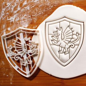 Medieval Shield Cookie Cookie Cutter India for Knights Party European Middle Ages Themed Baking Supplies Biscuit Cutter Castle Armor History Role Play Event Decor Kitchen Tool