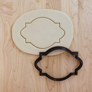 Traditional Plaque Cookie Fondant Clay Cutter for Baking, India Cookie Decorative Label Mold for Polymer Soap Crafts, Name Tags, Party Favors, Weddings, Birthdays, DIY Projects