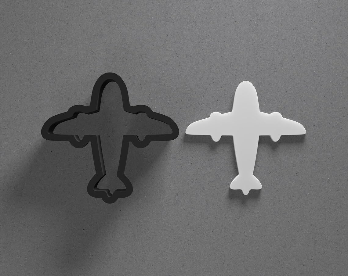 Airplane Plane Shape Cookie Polymer Clay Cutter with Sharp Tapered Edge for Jewelry Making, Mini Stud Earrings, Pendant Sets, Earring Crafting Tool, Cookie Cutter for Clay and Dough - Image 2