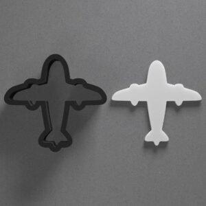 Airplane Plane Shape Cookie Polymer Clay Cutter with Sharp Tapered Edge for Jewelry Making, Mini Stud Earrings, Pendant Sets, Earring Crafting Tool, Cookie Cutter for Clay and Dough